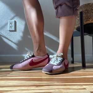 Pink Nike cortez fashion sneakers